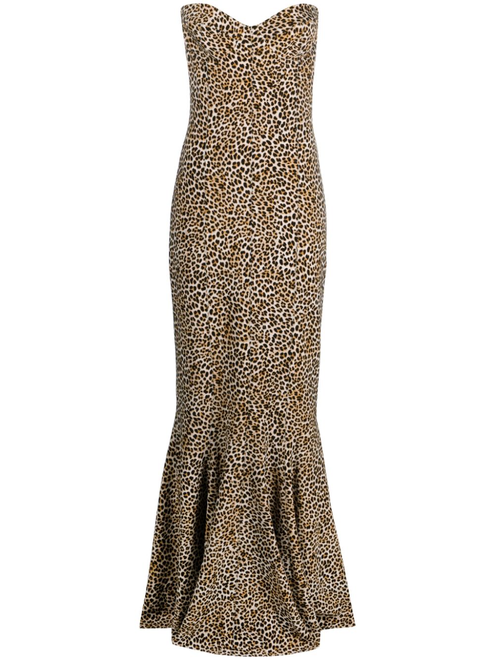 Norma Kamali Leopard-print Corset Gown - Farfetch