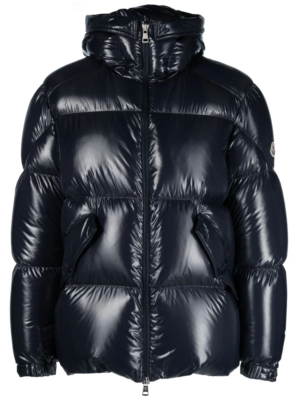 Moncler Dougnac Padded Hooded Down Coat In Nero | ModeSens