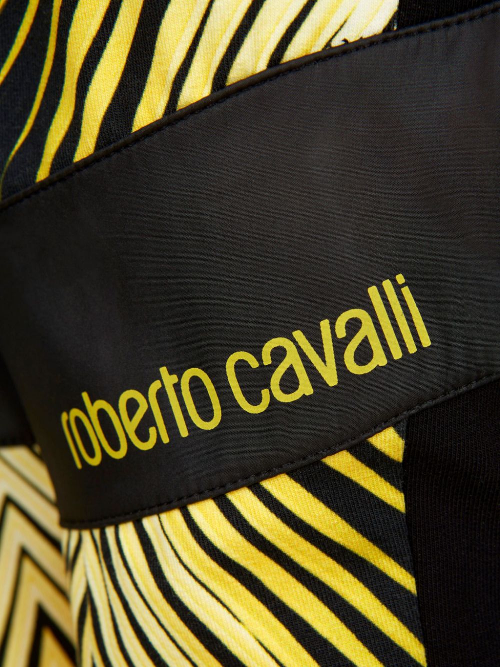 Shop Roberto Cavalli Junior Graphic-print Cotton Track Pants In Yellow