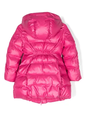 Missoni Kids logo-print puffer coat - Pink