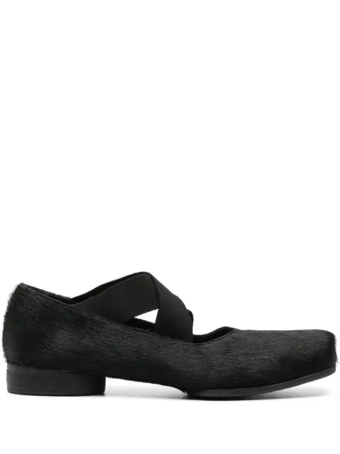 Uma Wang brushed-effect leather ballerina shoes