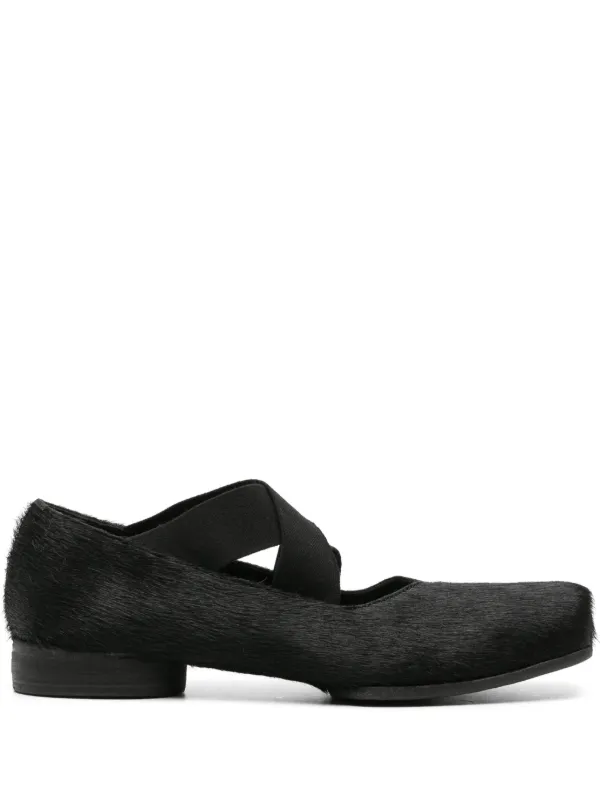 UMA WANG WOMENS キャンバスバレエシューズ / BLACK
