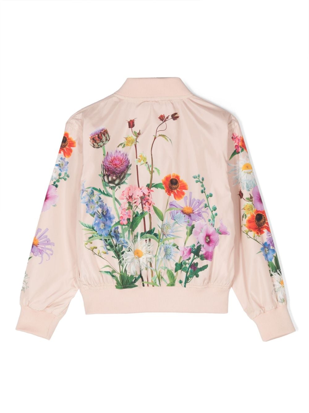 Shop Molo Haliva Floral-print Bomber Jacket In Pink