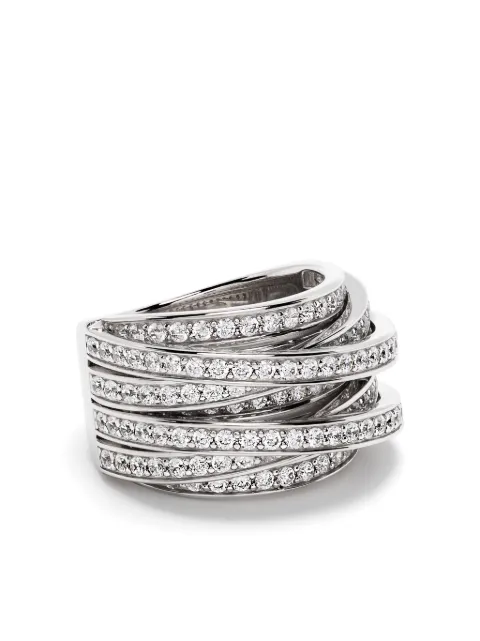 Tom Wood sterling silver Orb Clear White ring