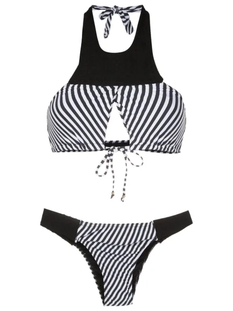 Amir Slama bikini con cuello halter y aberturas