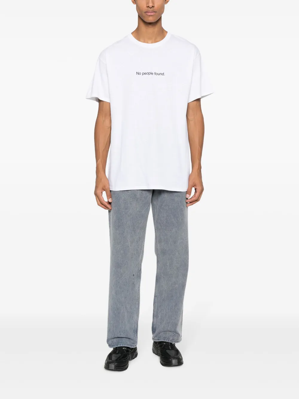 F.A.M.T. No People slogan-print cotton T-shirt - Wit