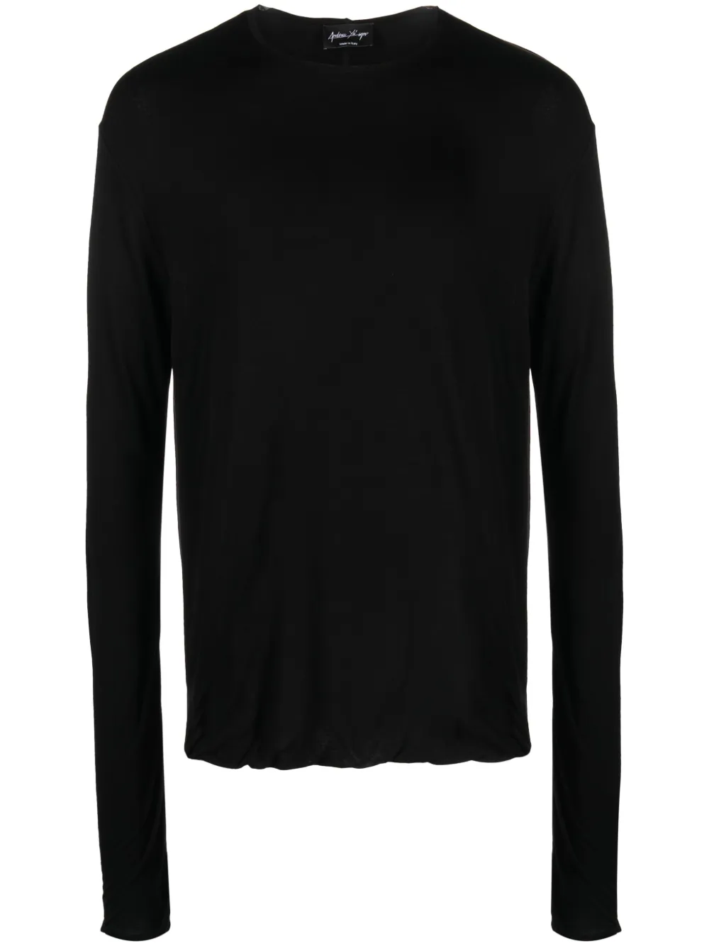 Andrea Ya'aqov Drop-shoulder Long-sleeve Jumper In Black
