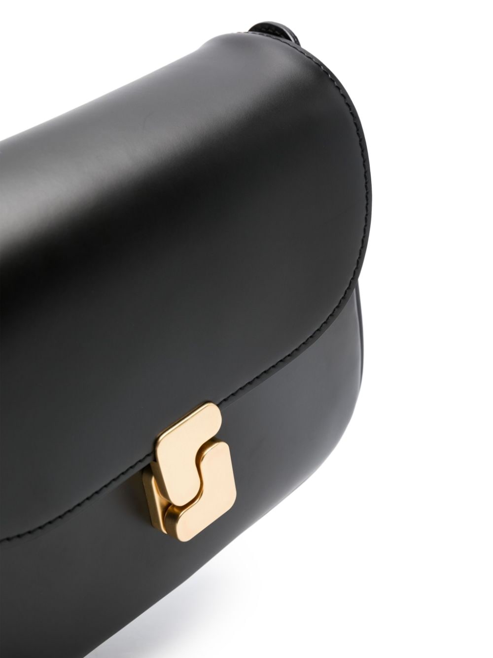 Shop Soeur Mini Bellissima Leather Crossbody Bag In Black