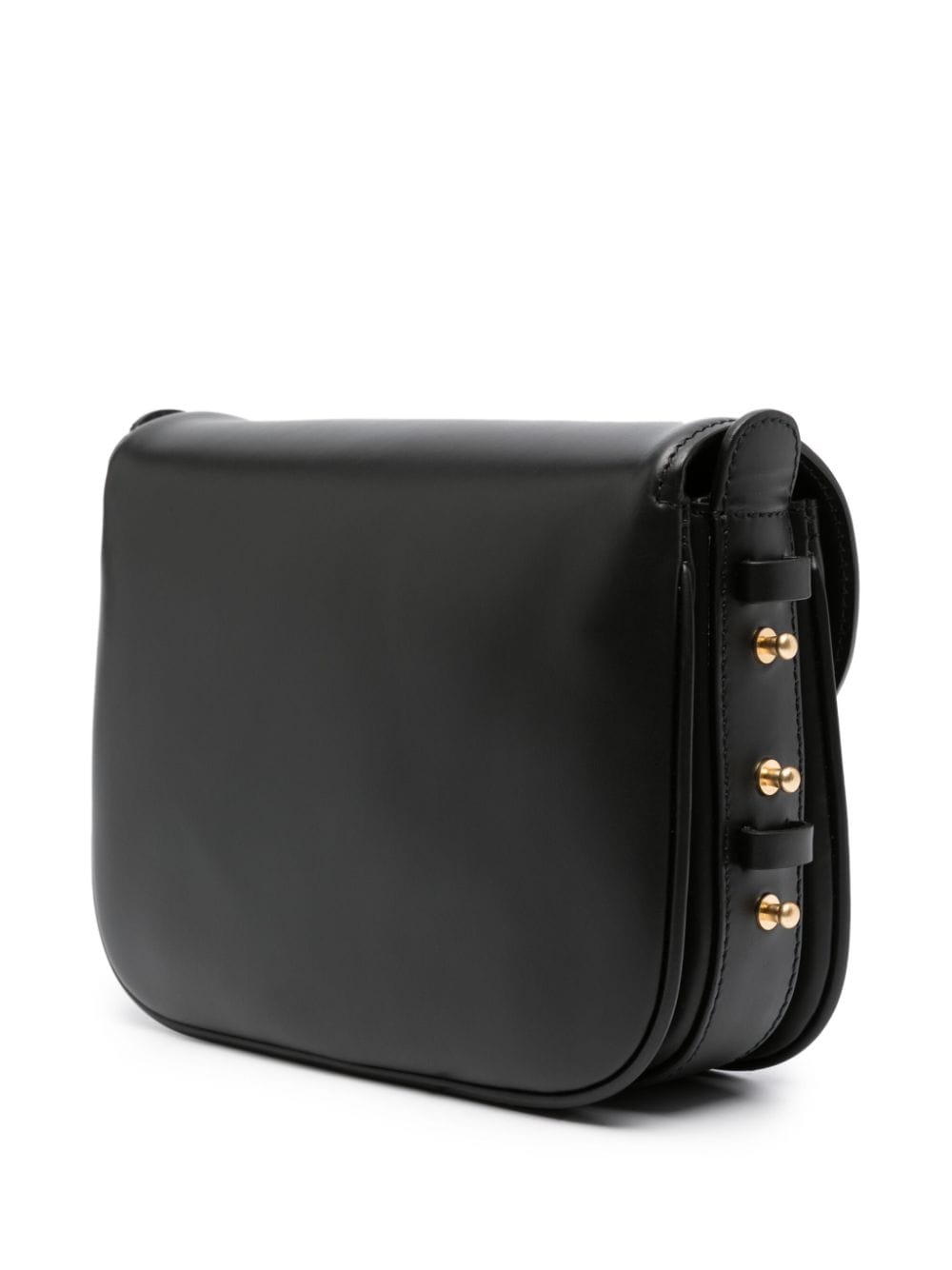 Shop Soeur Mini Bellissima Leather Crossbody Bag In Black