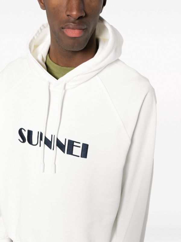 Sunnei logo-print Drawstring Hoodie - Farfetch