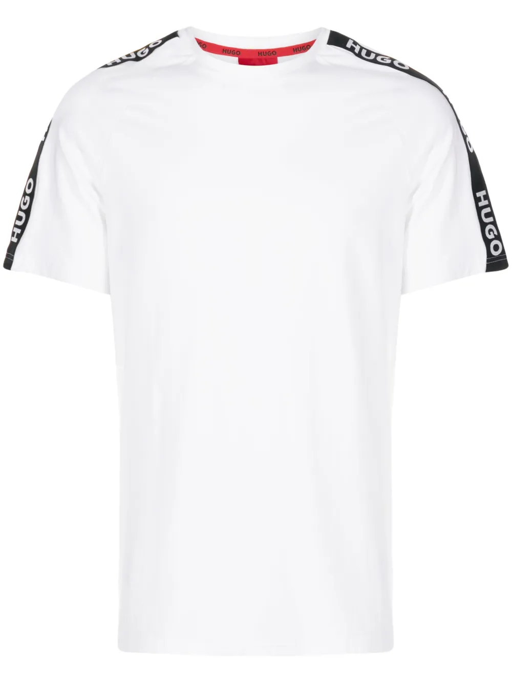 HUGO logo-tape crew-neck T-shirt | White | Image 1
