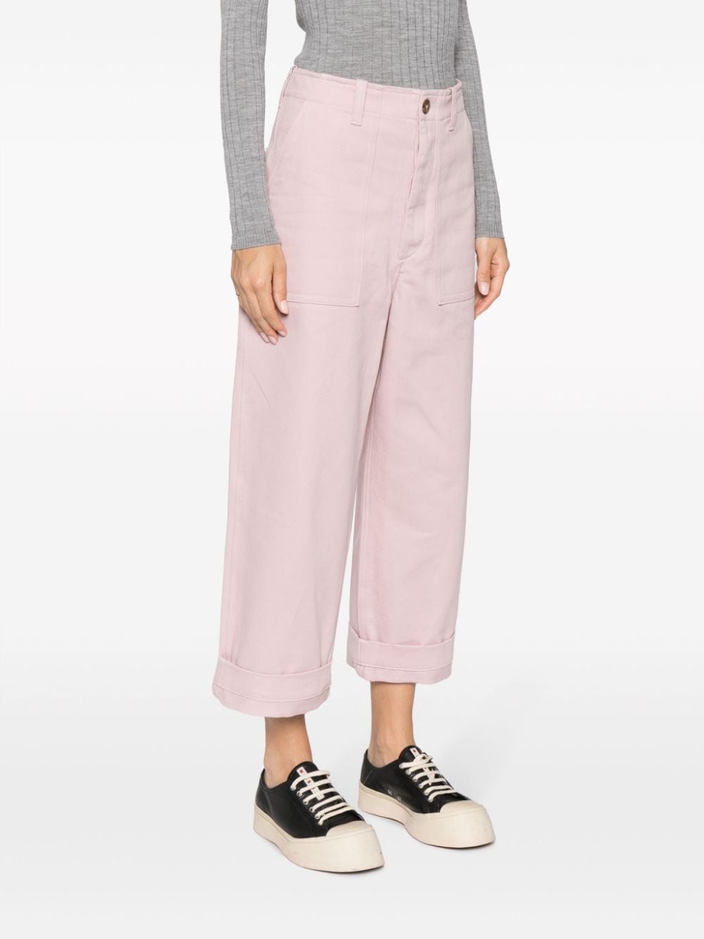 Shop Sofie D'hoore Pier Cotton Trousers In Pink