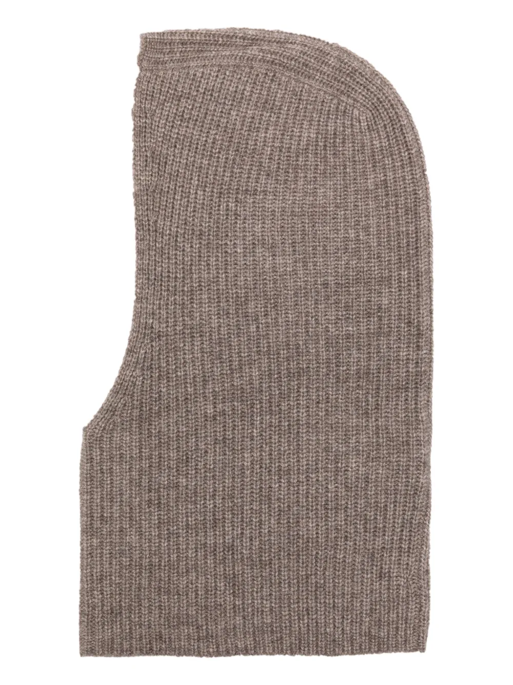 By Malene Birger Ribbed-knit Wool Blend Balaclava In Neutrals