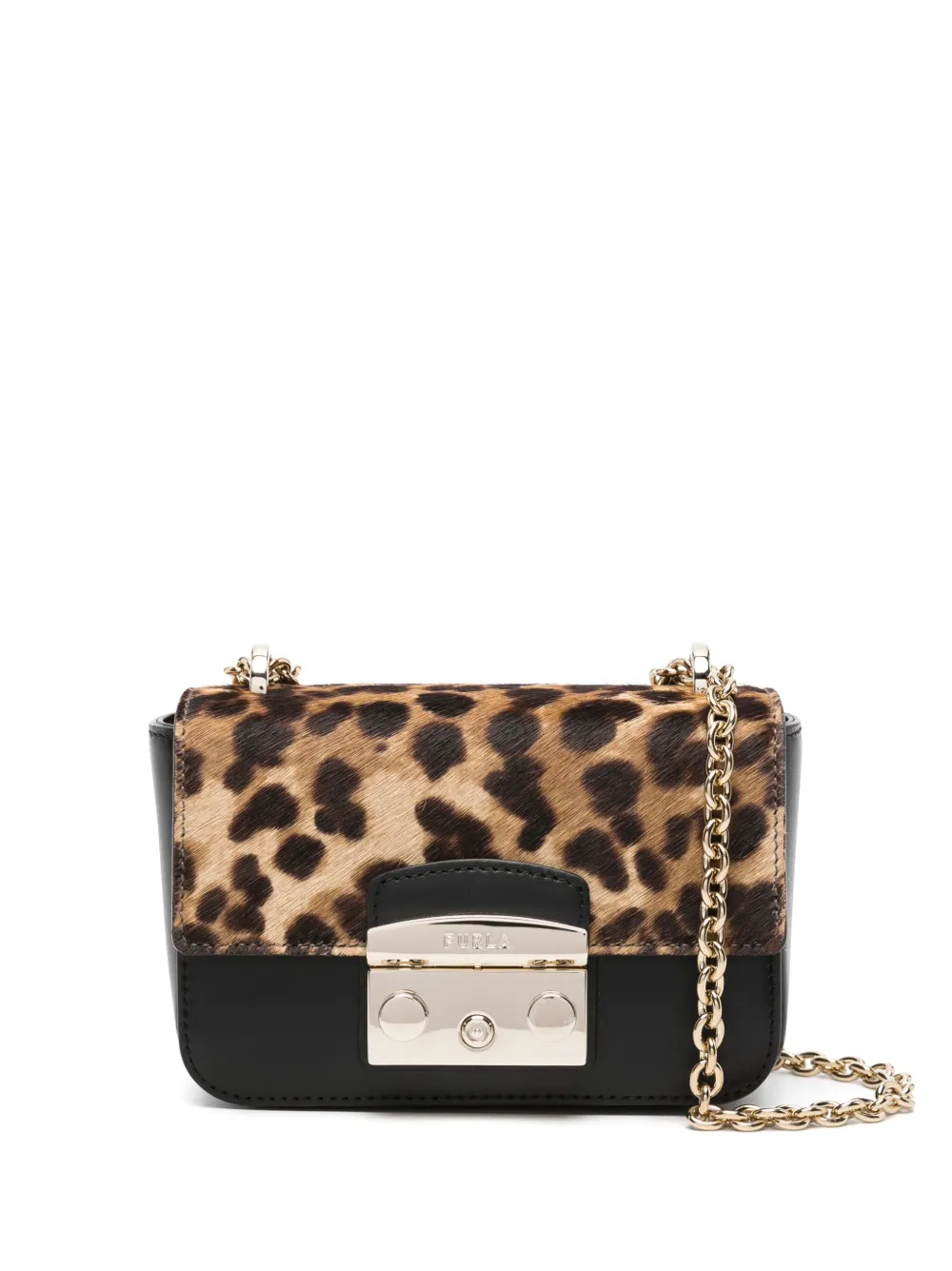 Furla Metropolis leopard print Shoulder Bag Farfetch