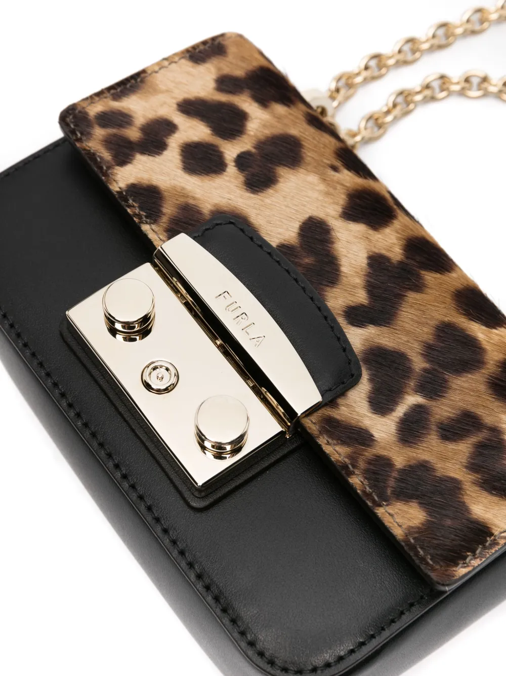 Furla Metropolis leopard print Shoulder Bag Farfetch