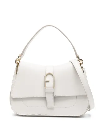Furla Flow レザーハンドバッグ M | ホワイト | FARFETCH JP