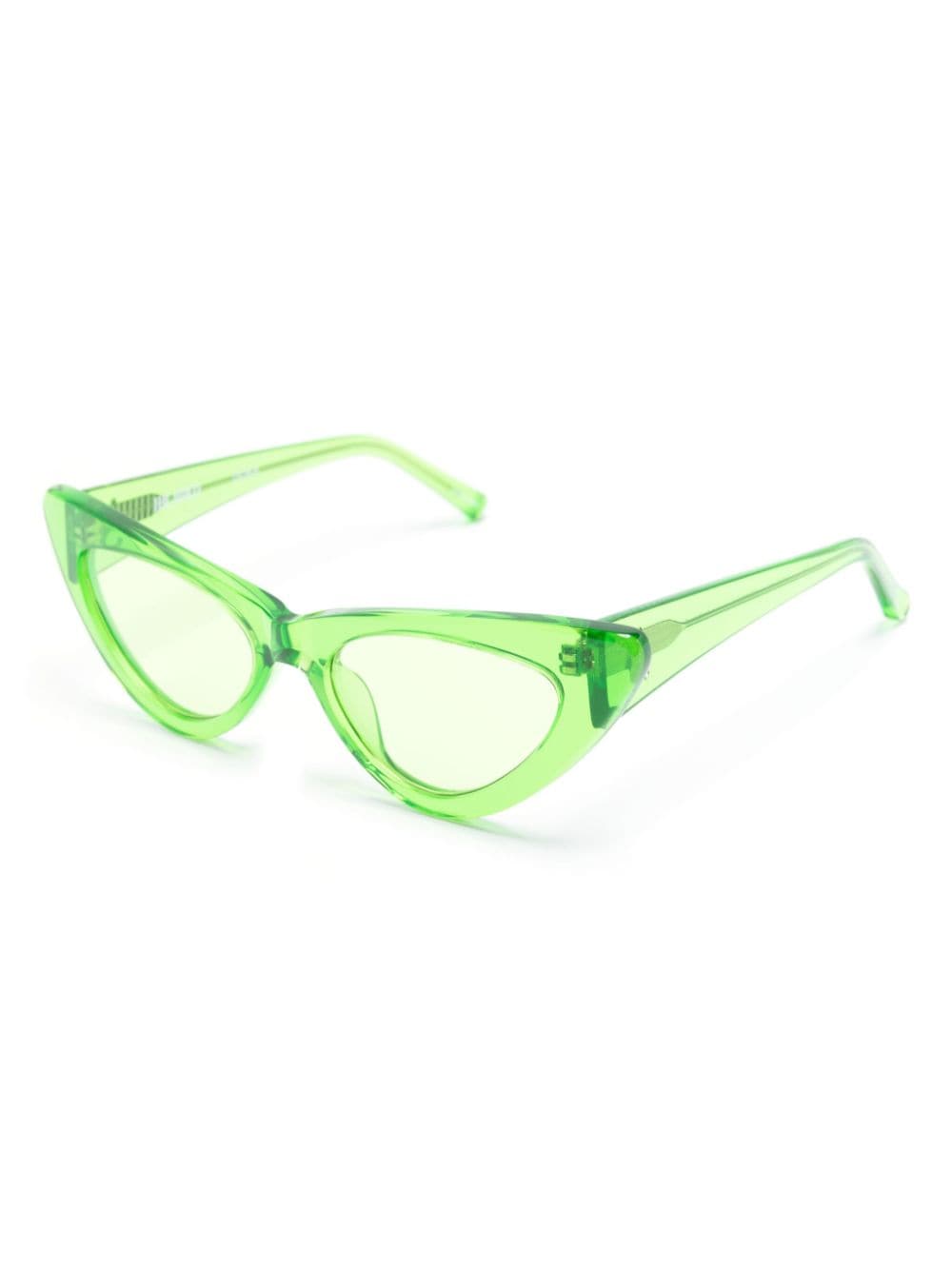 The Attico Dora cat-eye sunglasses - Groen