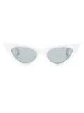The Attico Dora cat-eye sunglasses - White