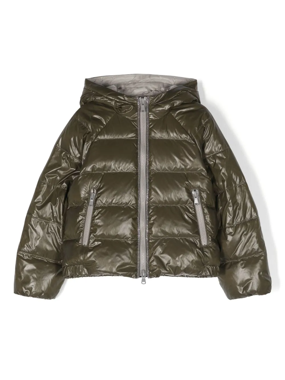 Brunello Cucinelli Down Jacket In Green