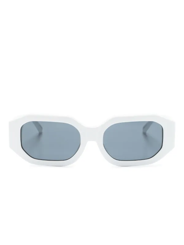 The Attico Blake Rectangle-frame Sunglasses in White