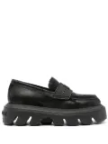 Casadei Generation C logo-embossed loafers - Black