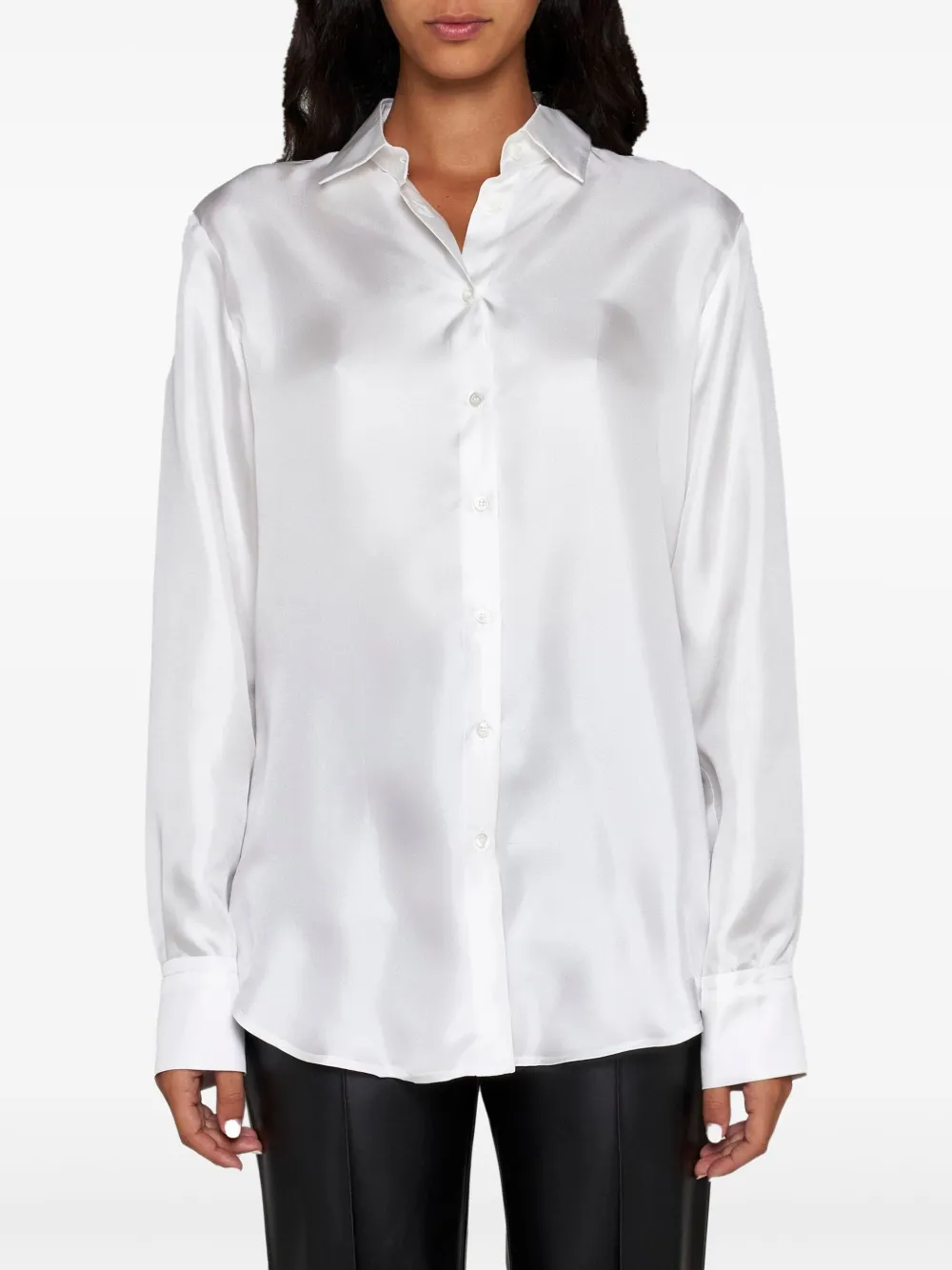 Blanca Vita Satijnen blouse - Wit