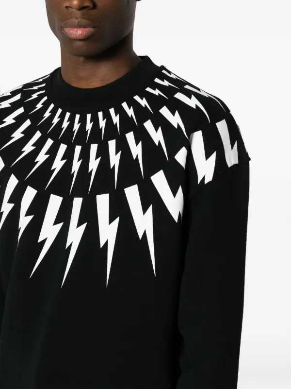 Neil barrett outlet thunderbolt sweatshirt