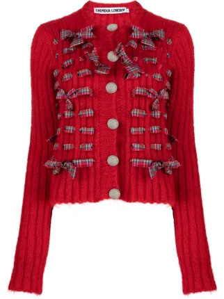 Chopova Lowena刺繍デザイン フード付きカーディガングレー 即日発送 Chopova Lowena刺繍デザイン フード付きカーディガングレー 即日発送