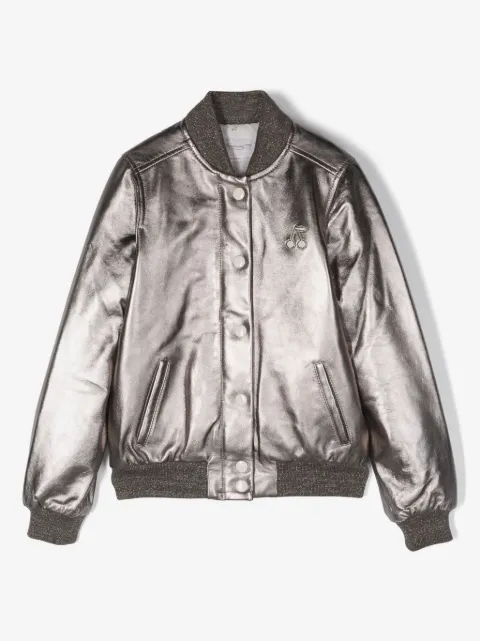 Bonpoint metallic-effect leather jacket