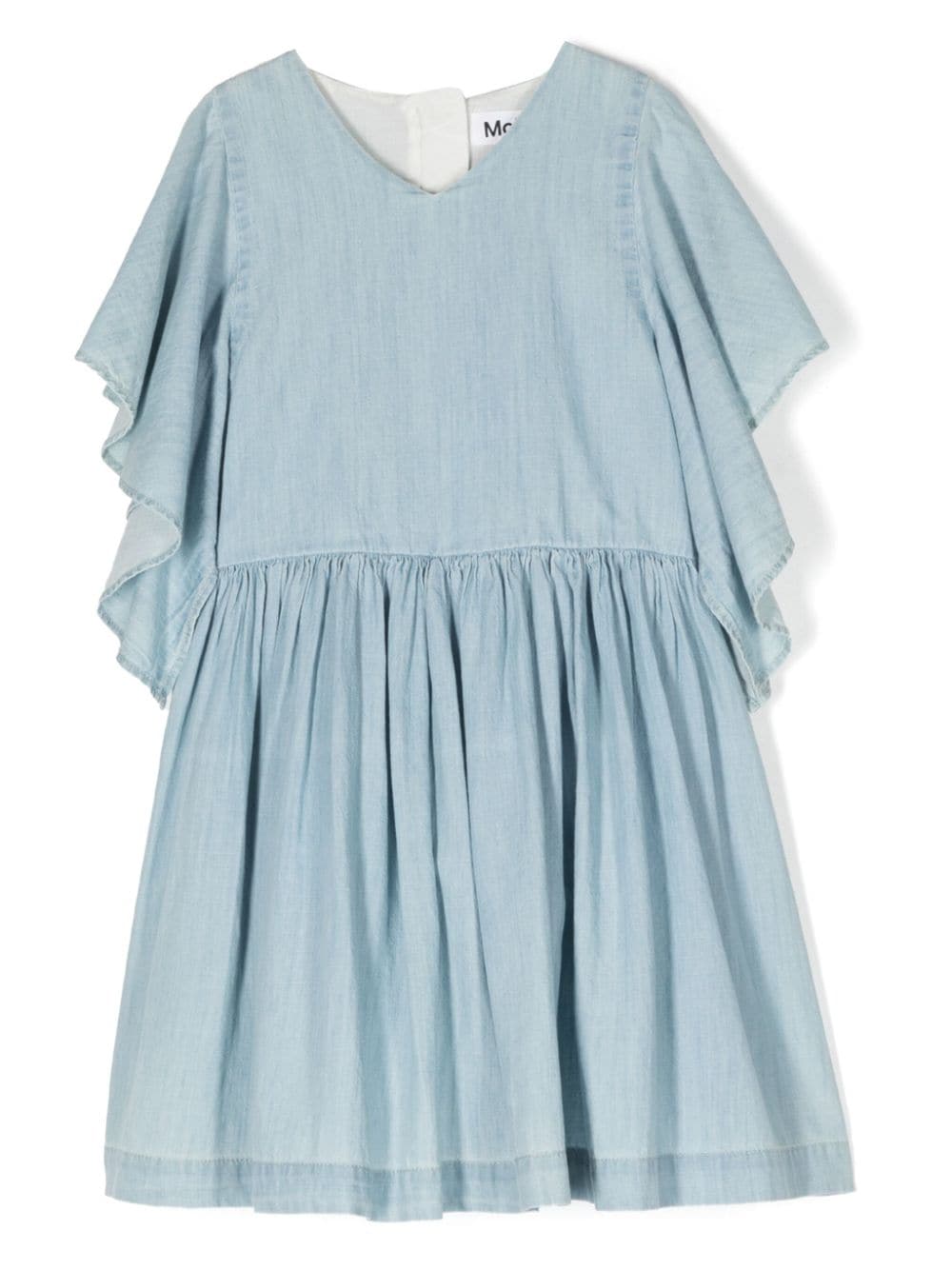 Molo Kids' Christiana Organic Cotton Dress In Blue