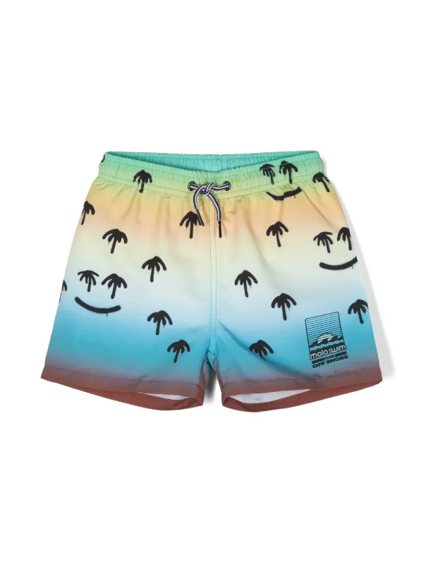 Molo Niko graphic print Swim Shorts Yellow FARFETCH NZ