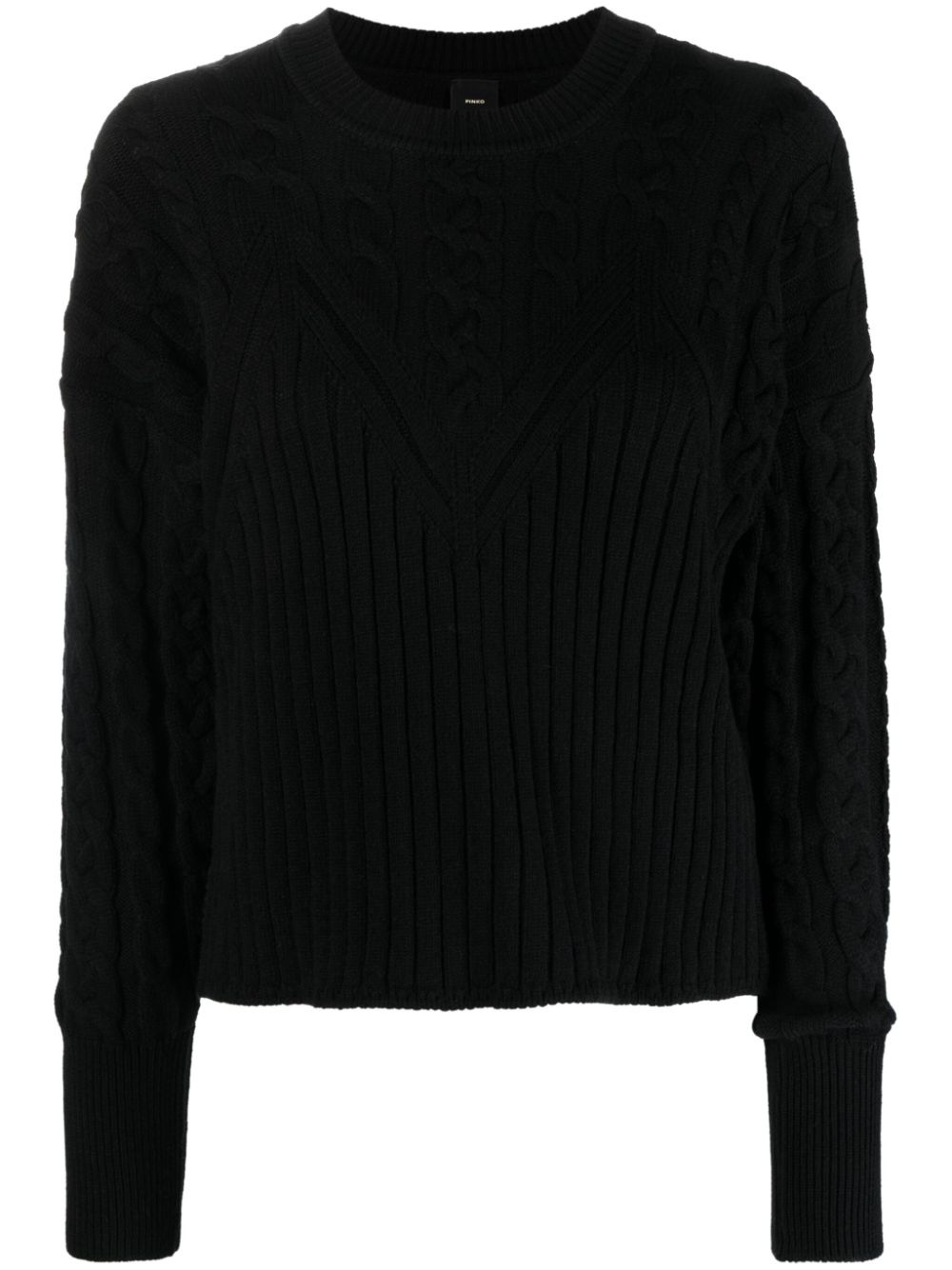 PINKO Armadillo ribbed-knit jumper - Black