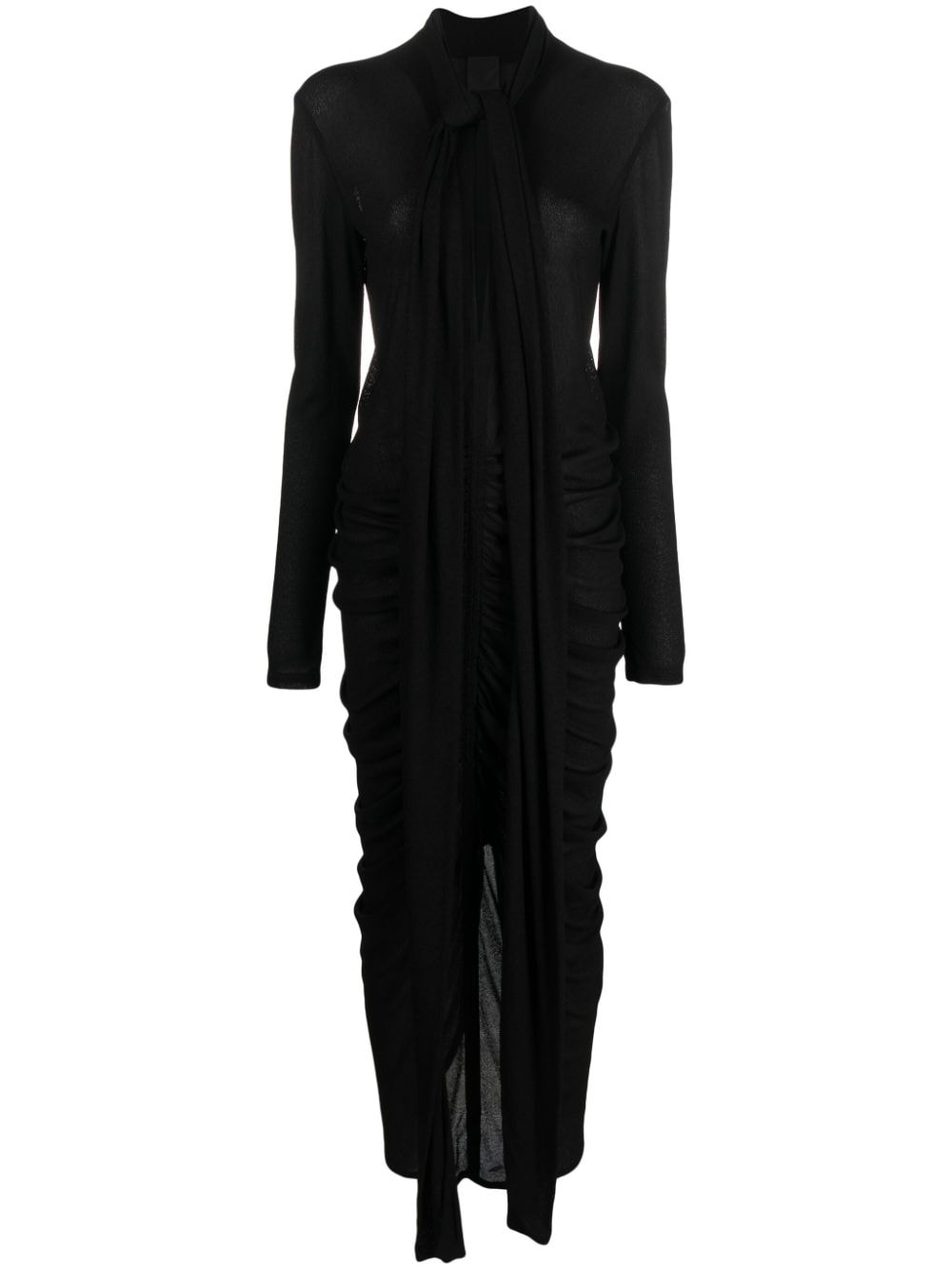Givenchy Draped Long Dress In Black