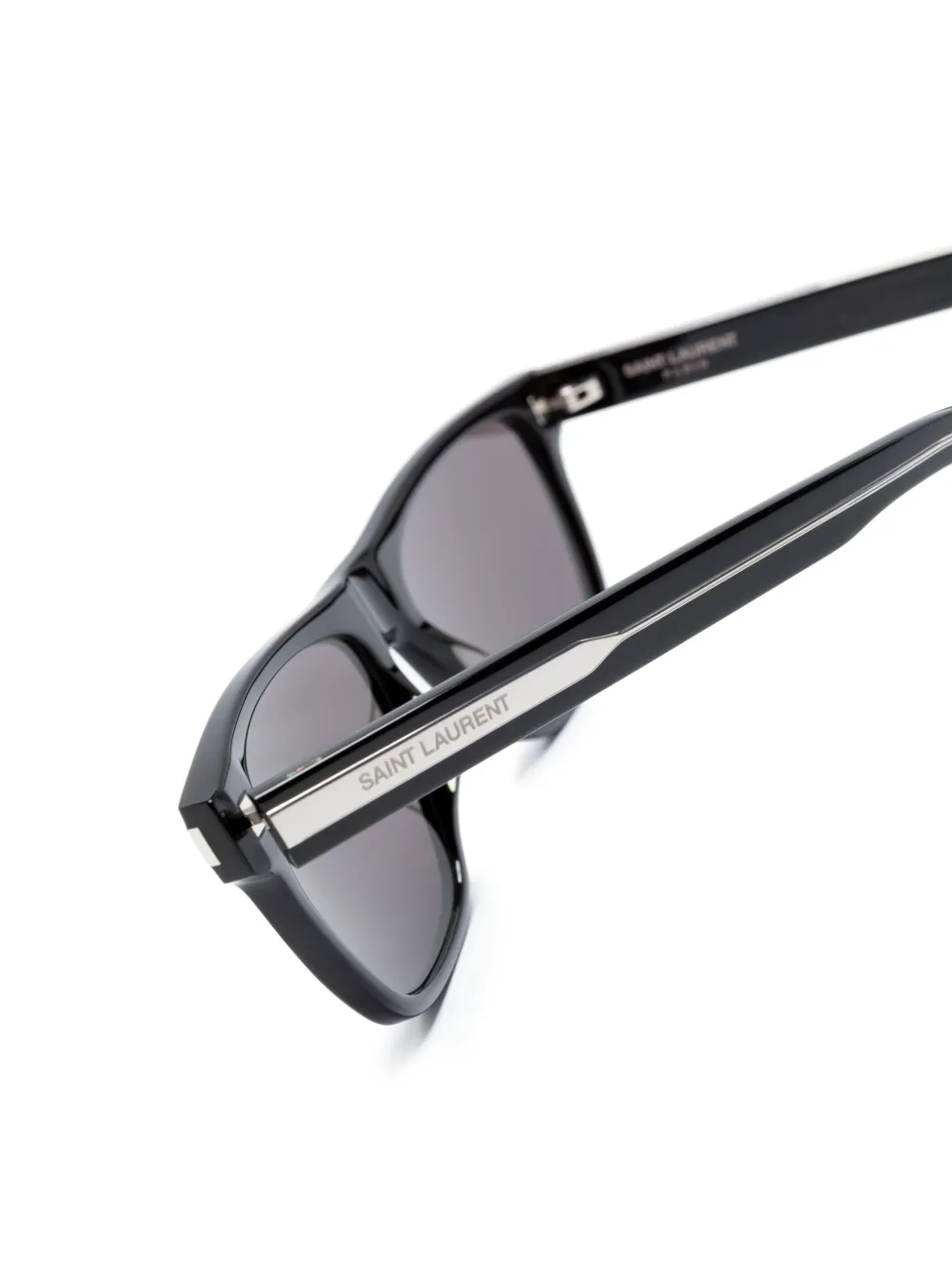 Saint Laurent Eyewear Occhiali da sole squadrati con logo inciso | Occhiali da sole | Image 3