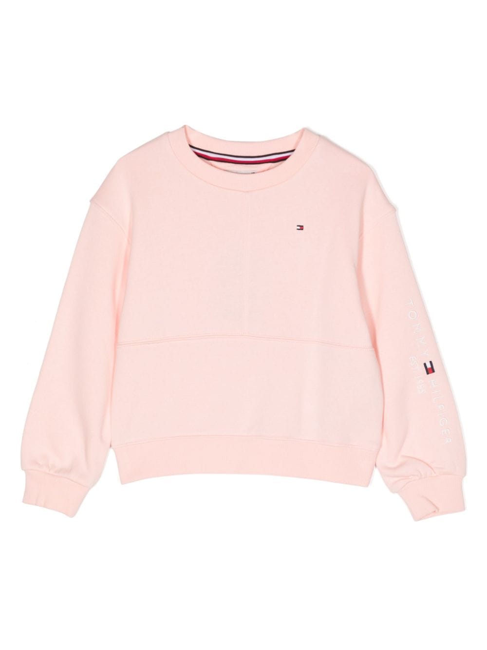 Tommy Hilfiger Junior logo-embroidered crew-neck sweatshirt - Pink