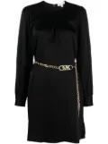 Michael Michael Kors belted satin-finish minidress - Black