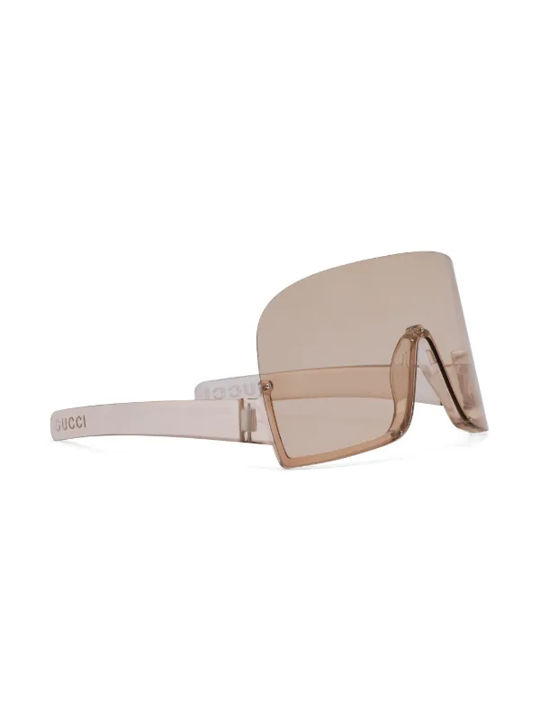 Mask Frame Sunglasses in Brown - Gucci