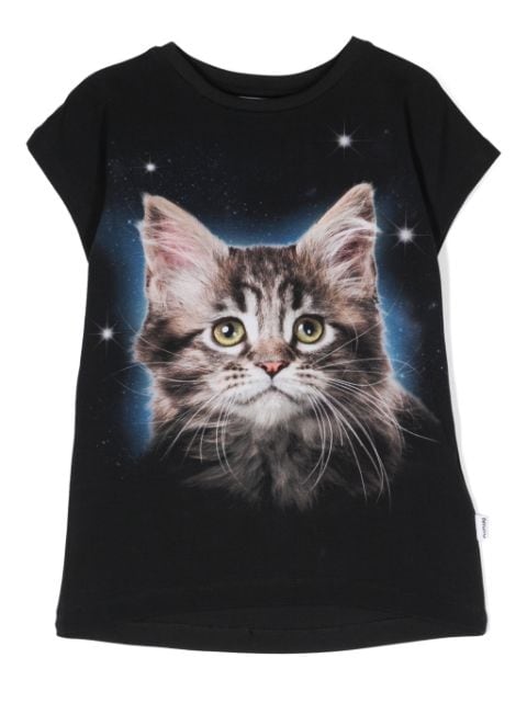 Molo Ragnhilde cat-print T-shirt