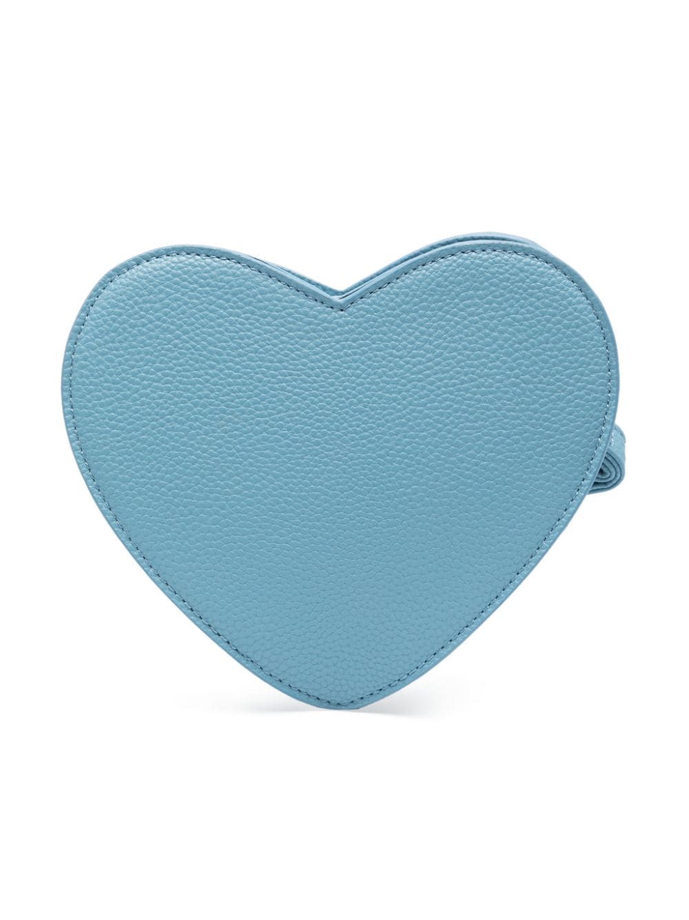 Shop Molo Heart Pebble-texture Shoulder Bag In Blue