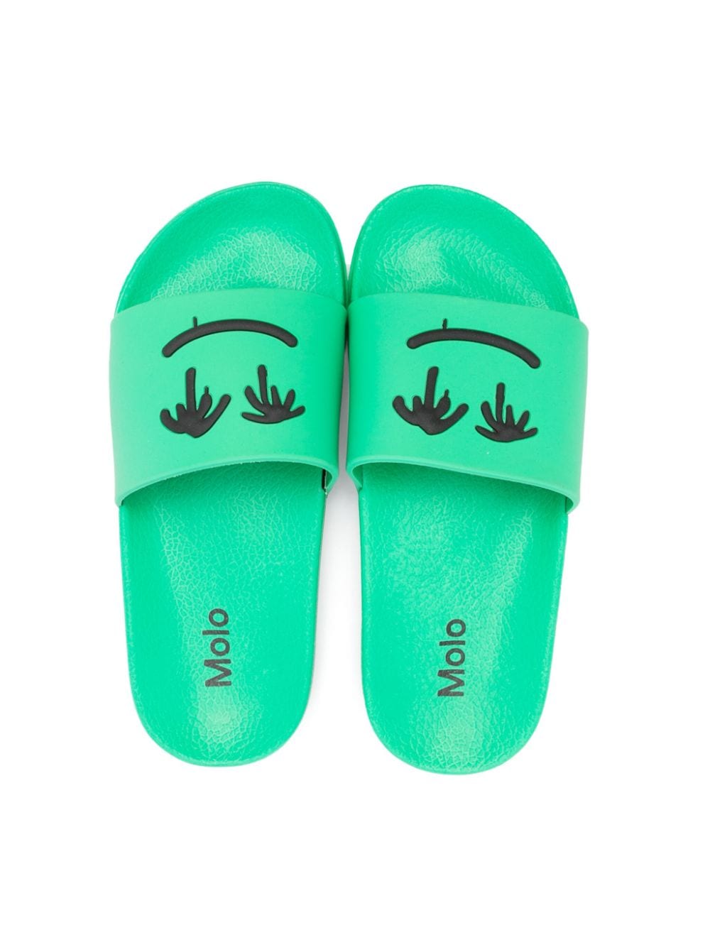 Shop Molo Zhappy Slip-on Slides In Green
