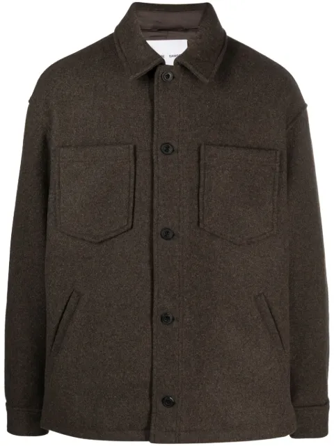 SAMSOE SAMSOE button-up felted shirt jacket