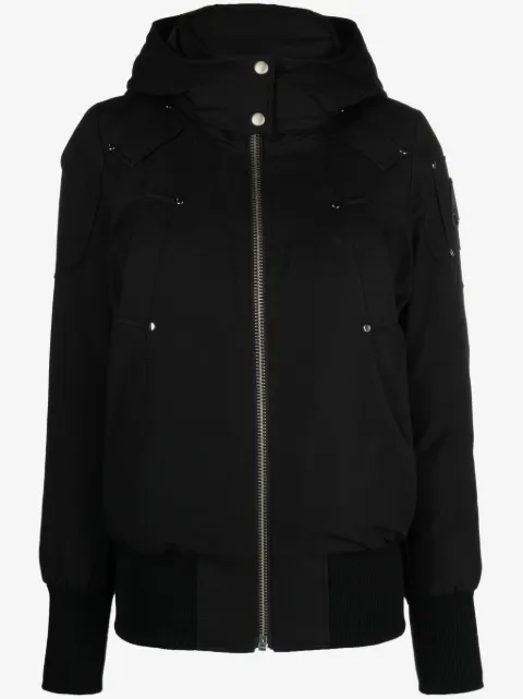 Moose Knuckles Ballistic high-neck studded hooded jacket