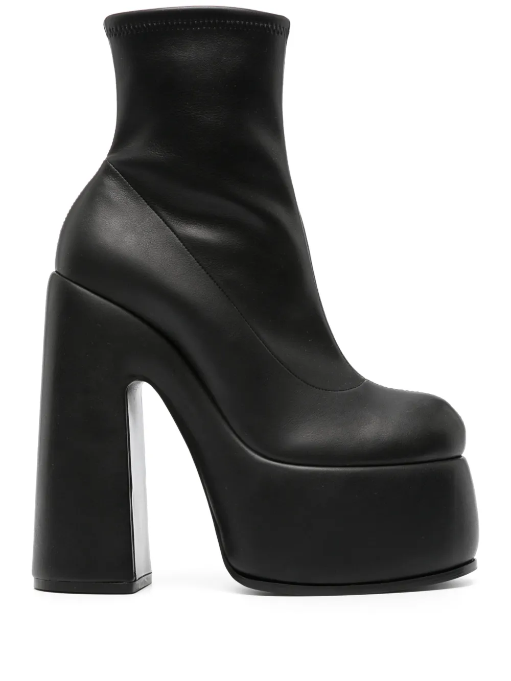 Casadei Isa 130mm Platform Ankle Boots In Schwarz