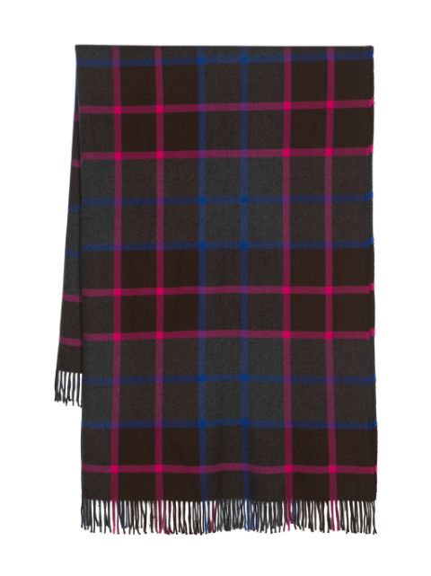 ETRO check-print virgin wool scarf Women