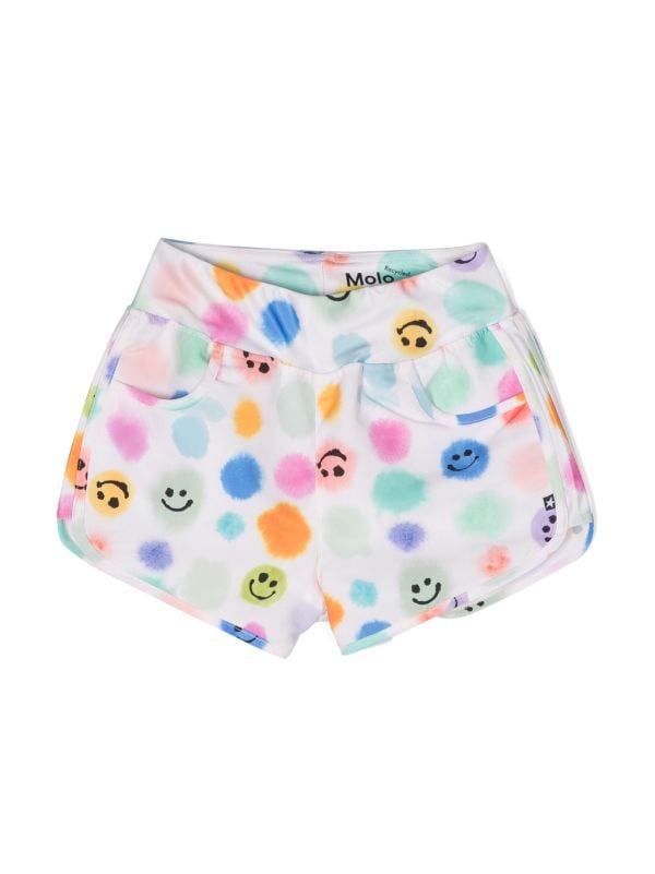 Crianças Bebês Meninas Shorts De Praia Cintura Elástica Tie-dye