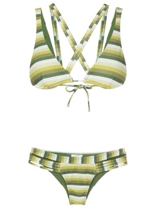 Bikini triangles à rayures - Amir Slama - Modalova