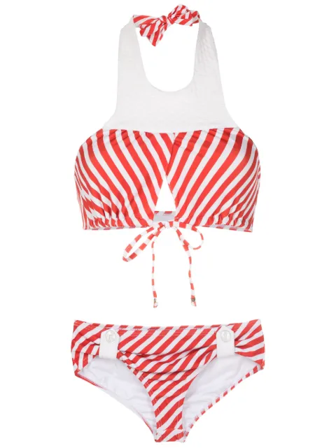 Amir Slama bikini con cuello halter y aberturas