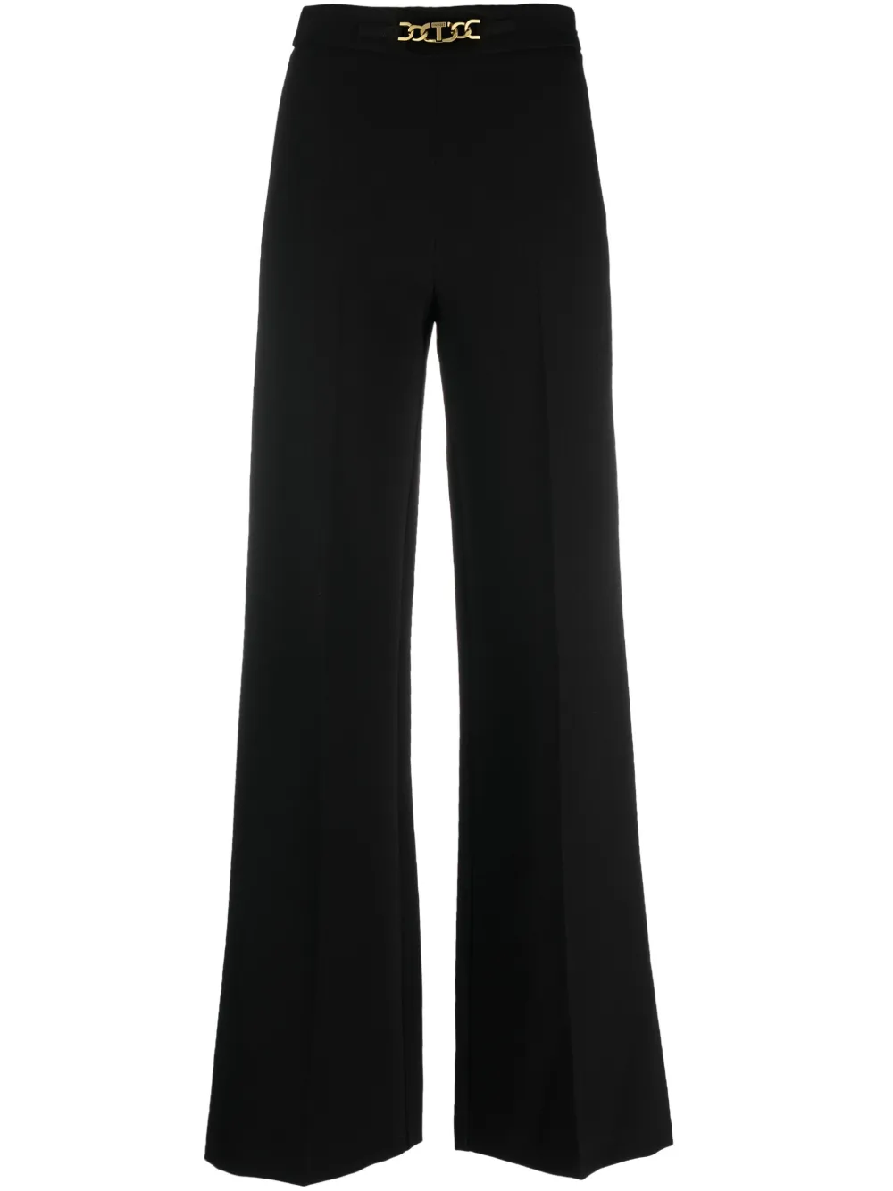 TWINSET Oval-T chain wide-leg trousers - Nero