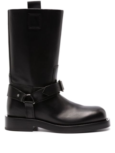 Burberry buckled leather boots Men