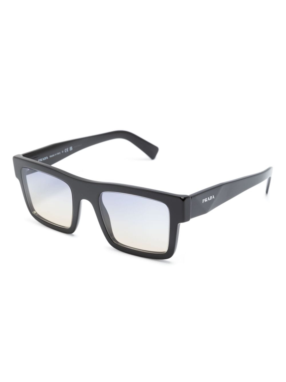 Shop Prada Square-frame Gradient Sunglasses In Schwarz